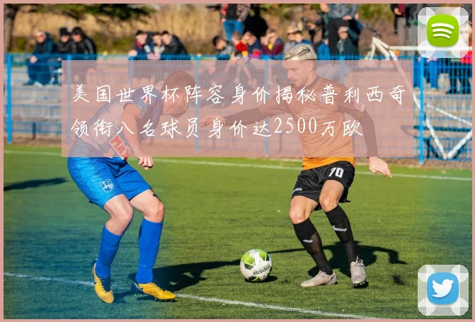 美国世界杯阵容身价揭秘普利西奇领衔八名球员身价达2500万欧